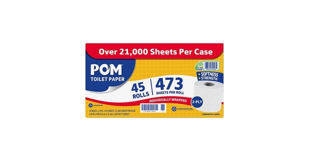 pom 2 ply bath tissue