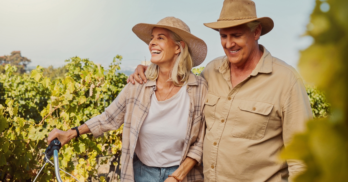 senior couple bonding