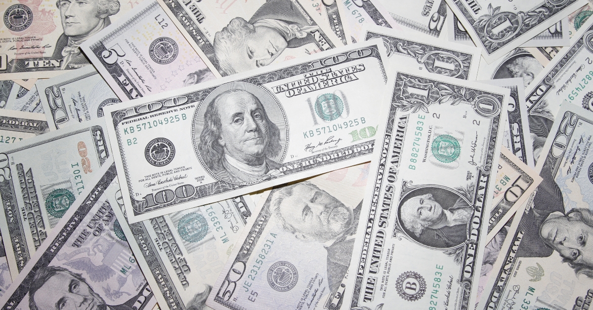 american cash banknotes money