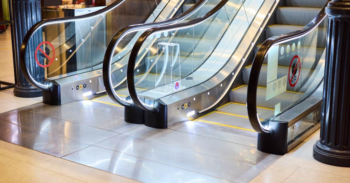 contemporary modern escalators
