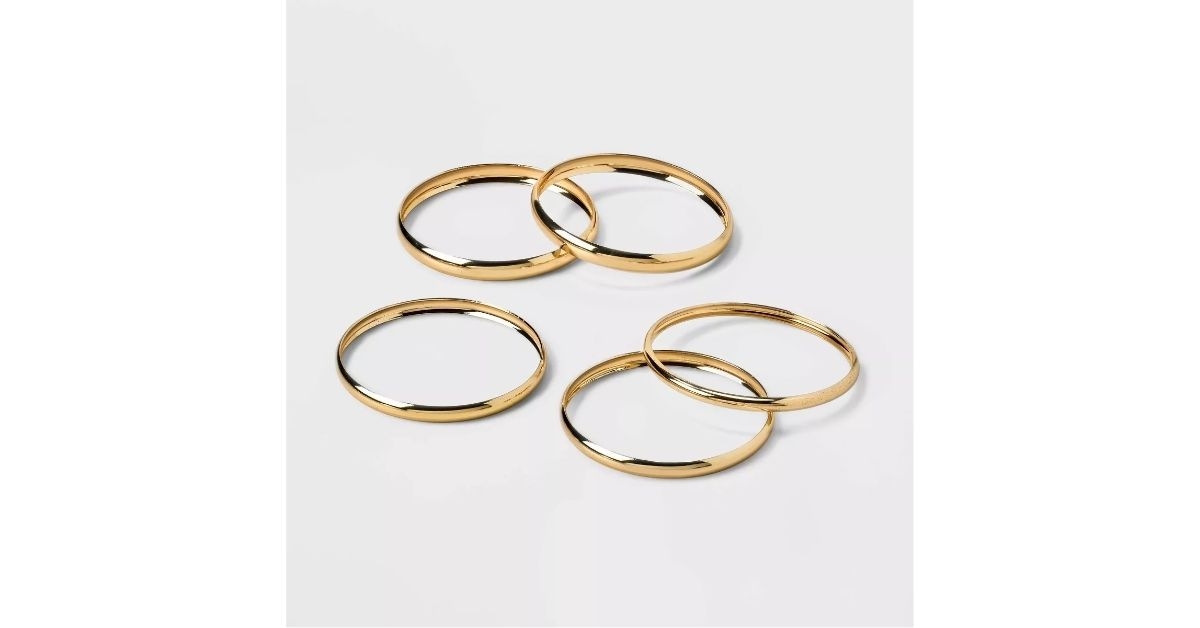 domed bangle bracelet set