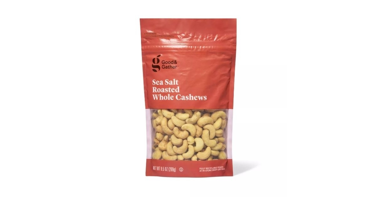 sea salt roasted whole cashews