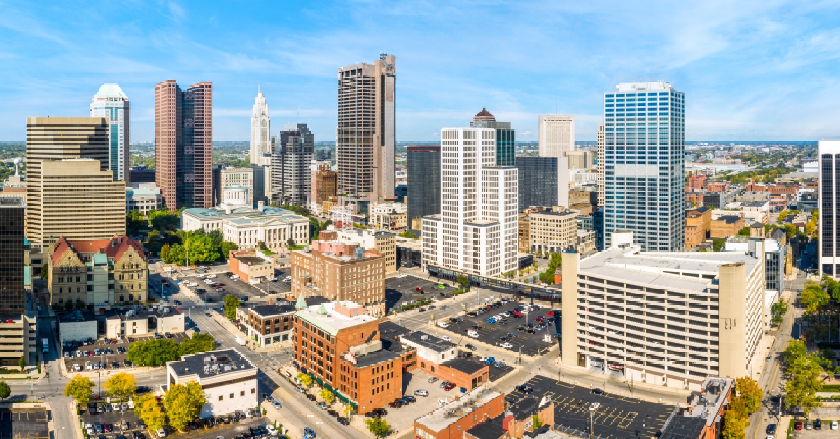 ohio aerial skyline paranoma