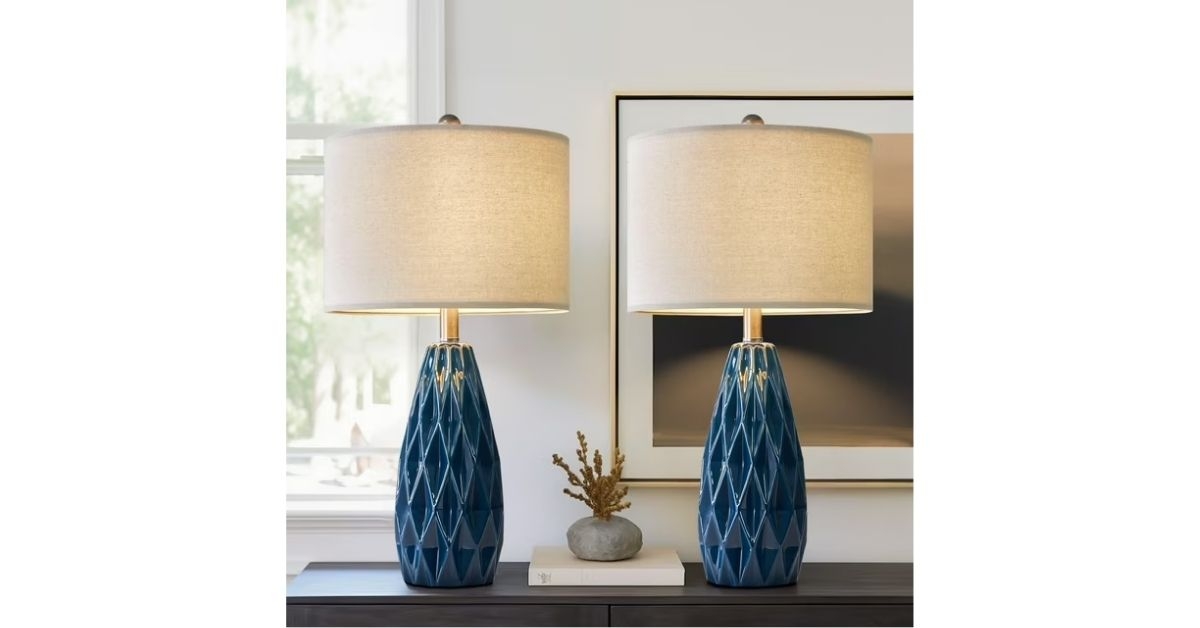 modern ceramic table lamp set