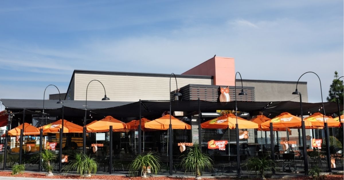 Hooters Restaurant in Shoreline Village near the Convention Center and Aquarium of the Pacific