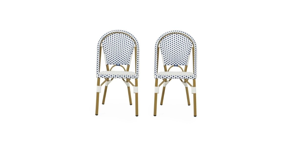 faux rattan bistro chair