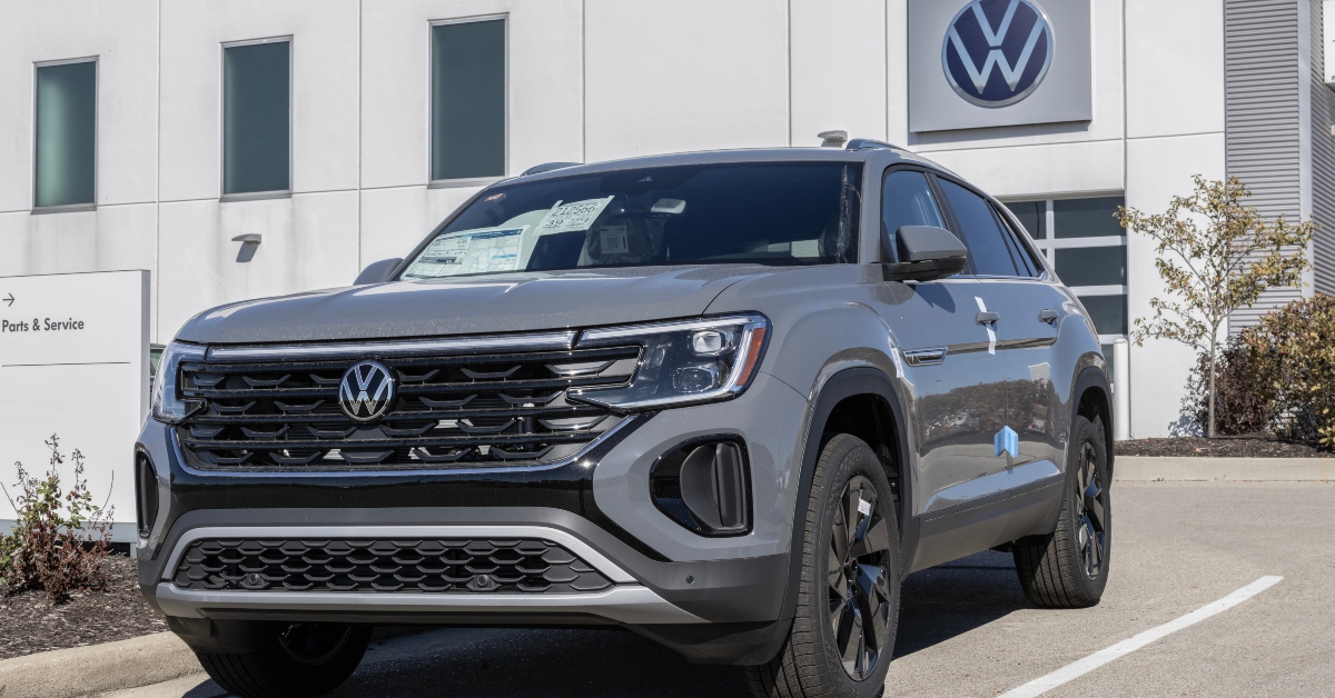Volkswagen Atlas display at a dealership