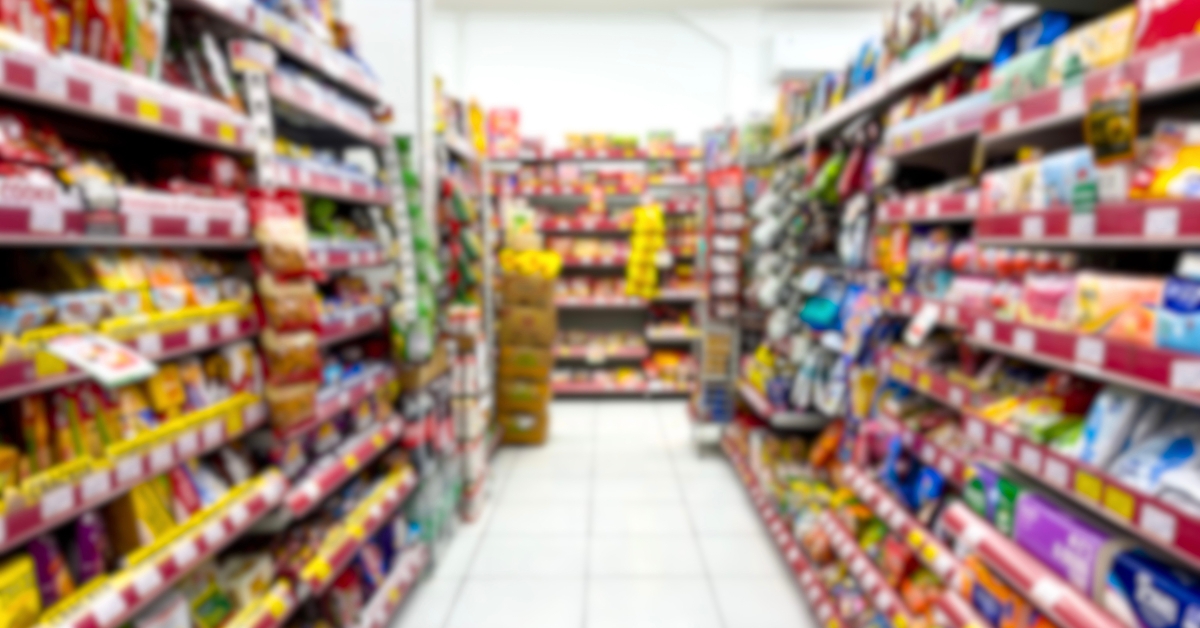 candies section supermarket