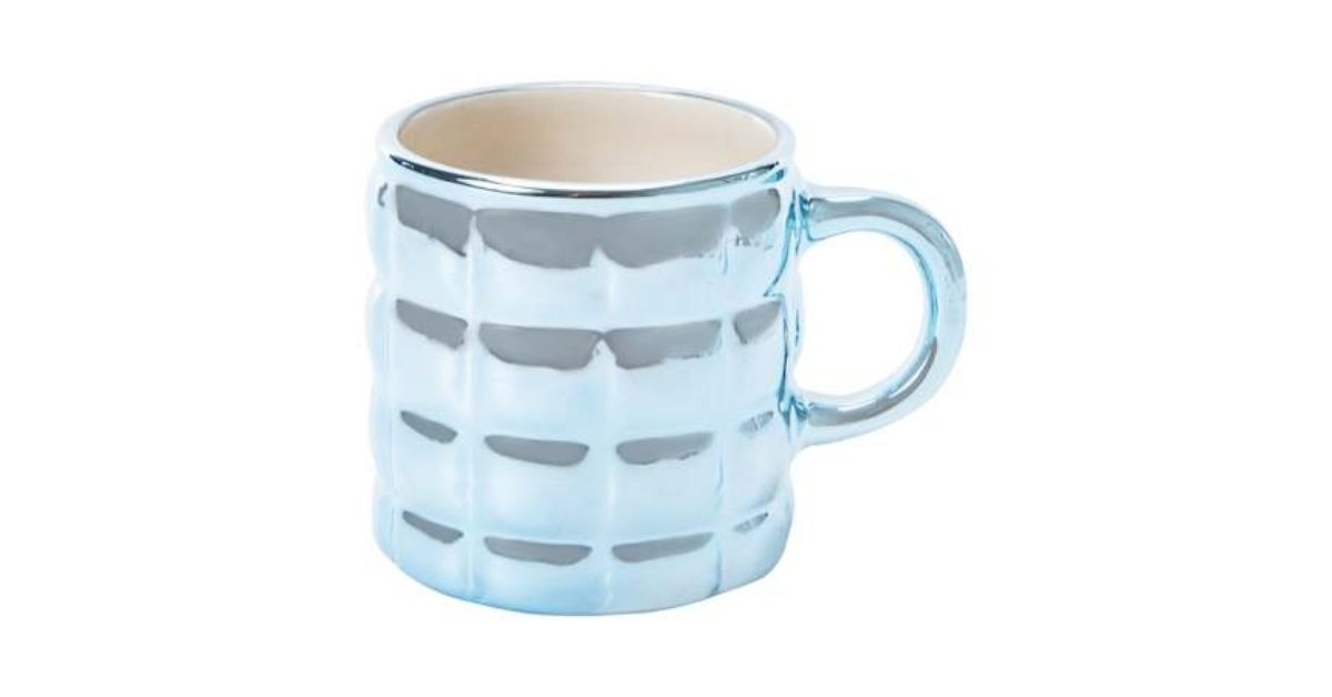 metallic puffer mug