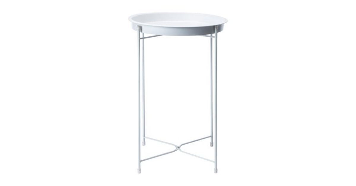 metal tray table