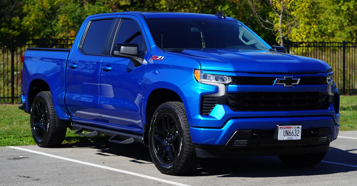 blue 2021 chevrolet z71 silverado