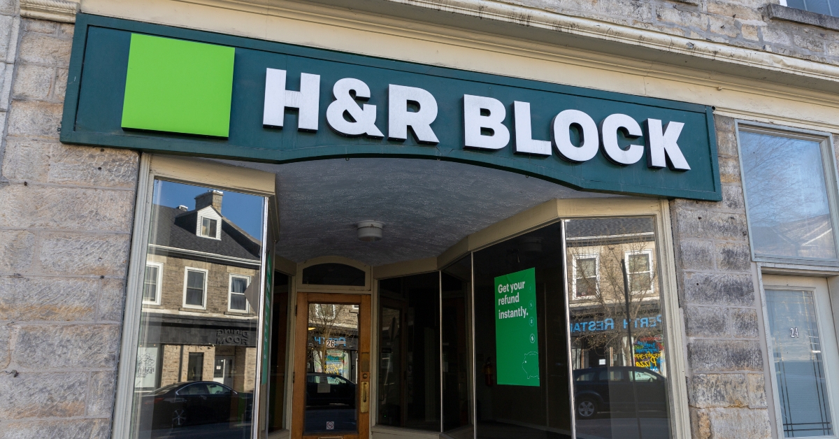 h r block tax preparation company