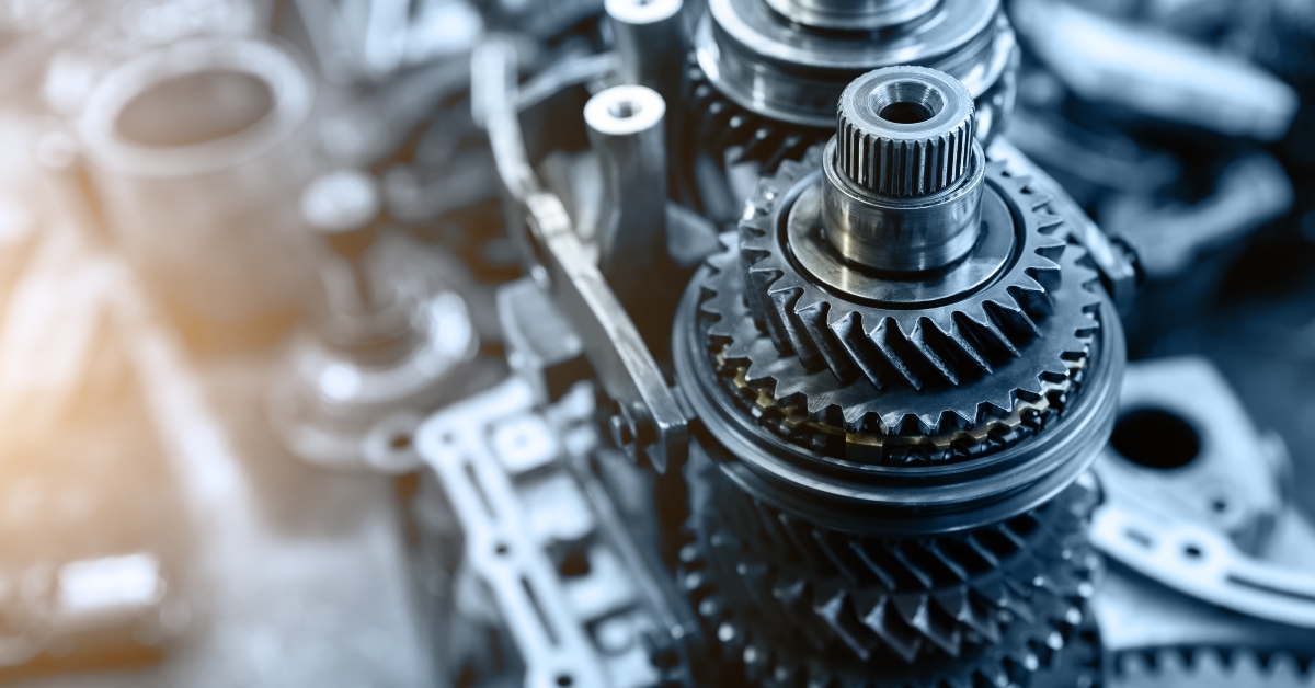 Complex industrial mechanism background