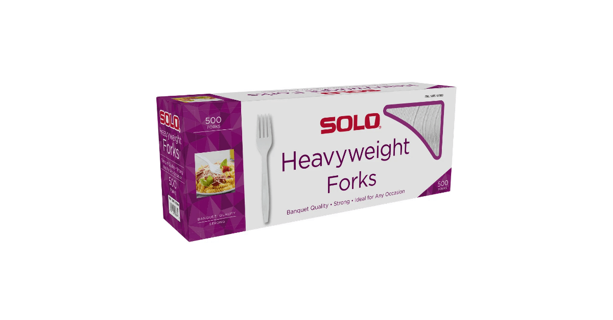 solo heavyweight plastic fork box 