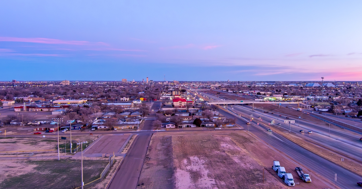 Aerial Cityscape of Lubbock Texas