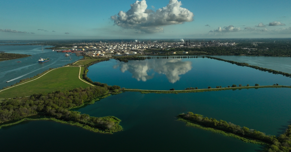  Aerial view of Baytown, Texas