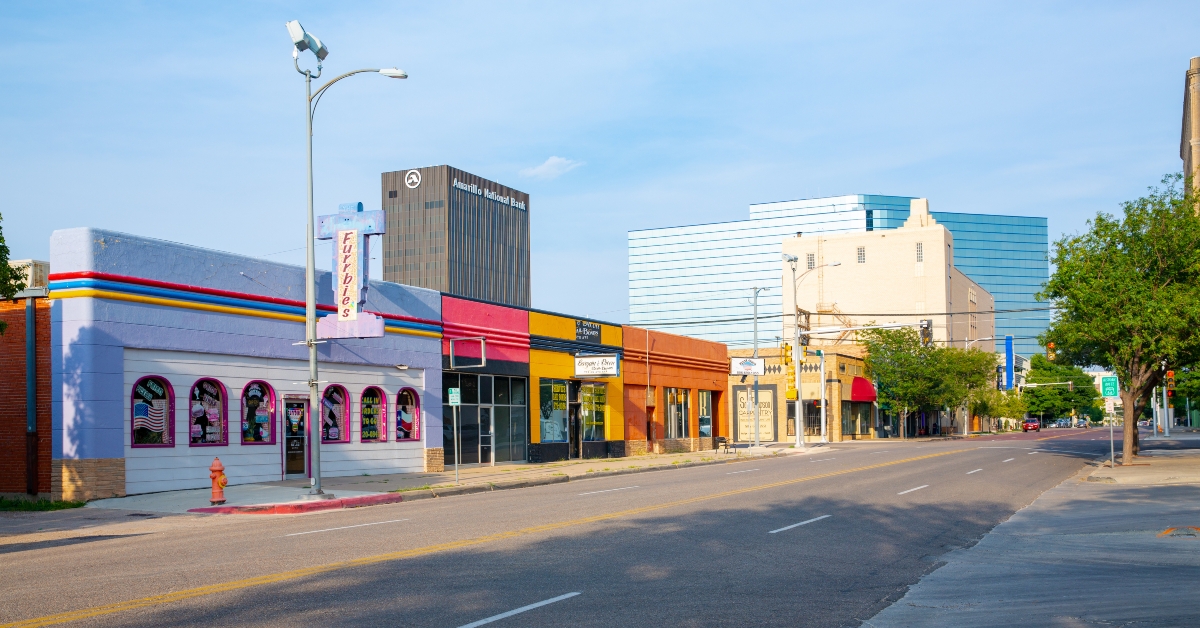 Historic downtown in Amarillo, Texas