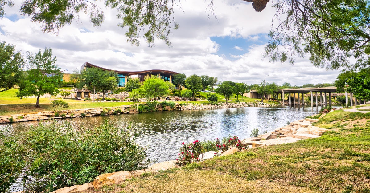 tranquil river in San Angelo
