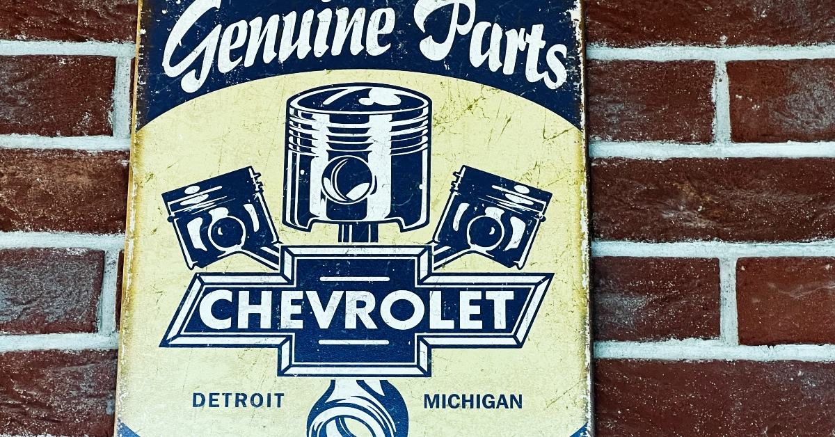 vintage chevrolet sign