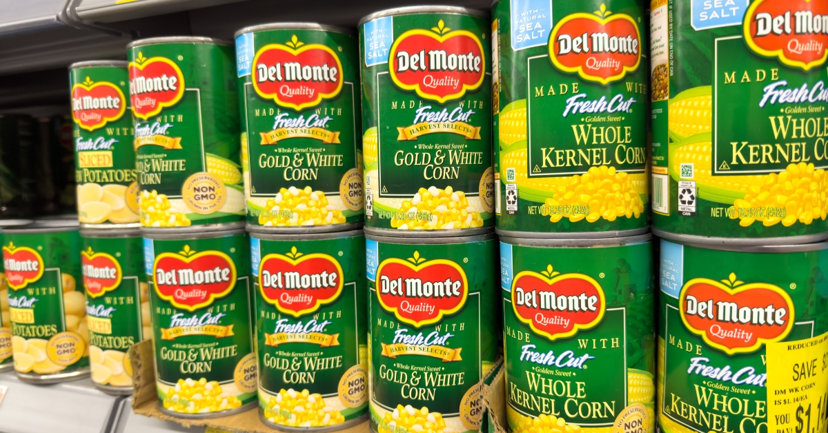 cans of del monte whole kernel yellow corn