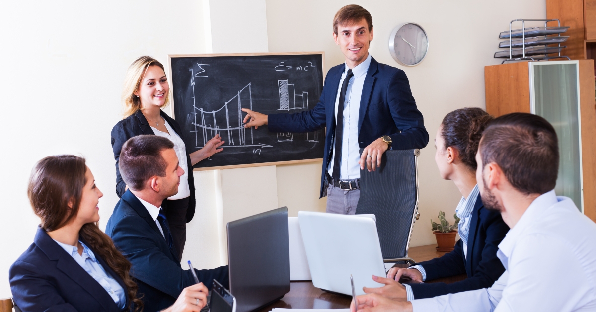 project manager discussing