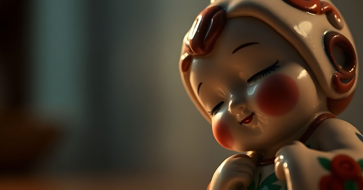 ceramic figurine of a little girl