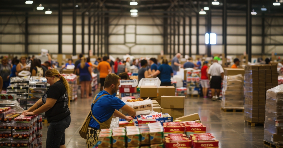 people are shopping in a warehouse 