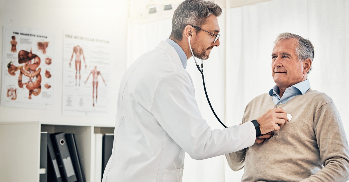 checkup and healthcare at senior clinic