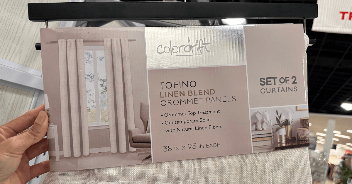 Set of linen curtain panels