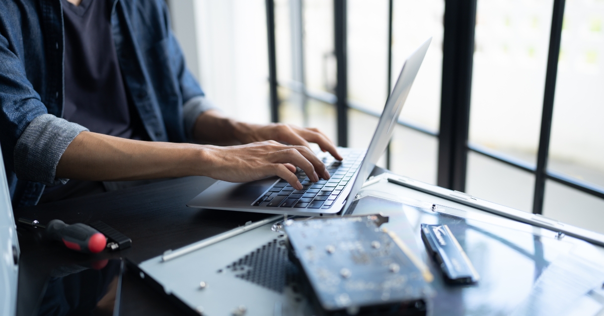 IT Engineer installing Hardware Equipment