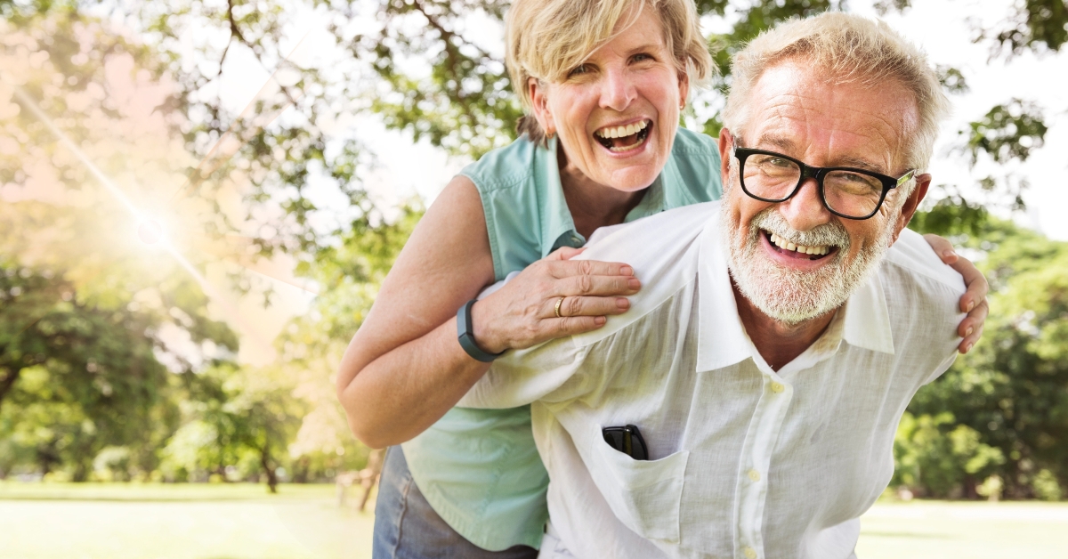 senior couple in the park
