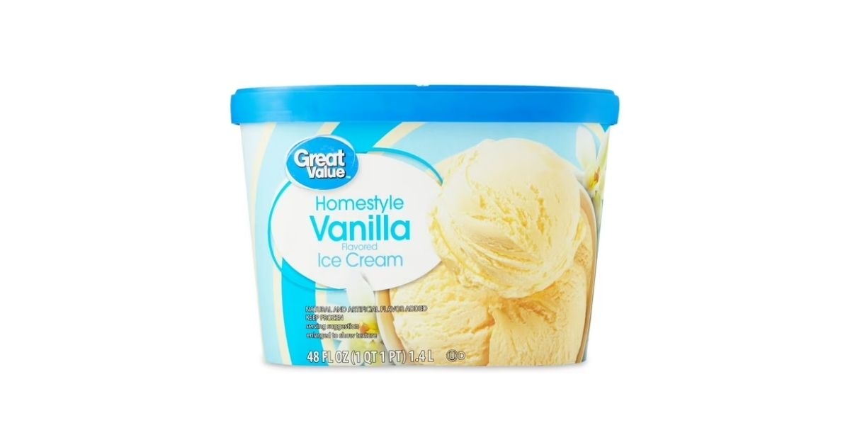 vanilla flavored ice cream