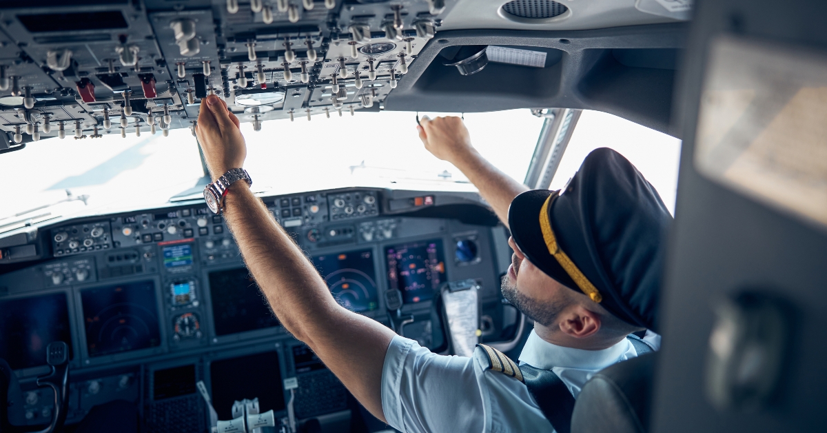 airplane with pilot on board