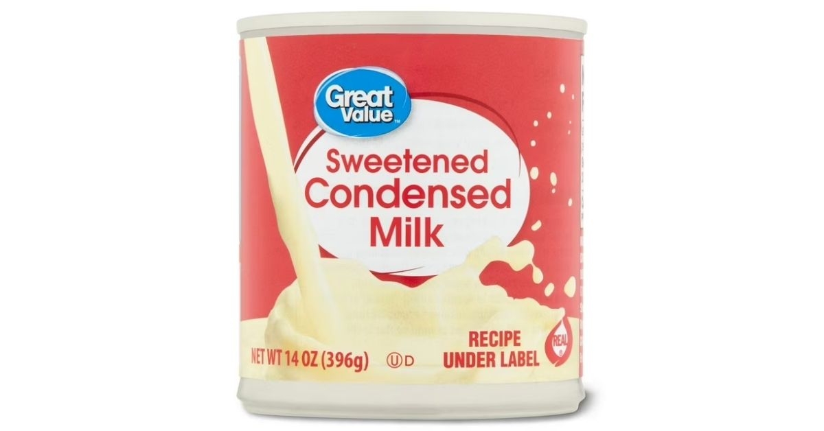 sweetened condensed milk in can