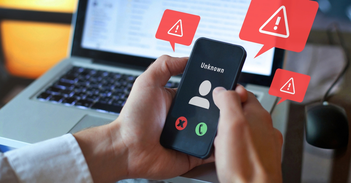 scammer calling with unknown number to fake identity