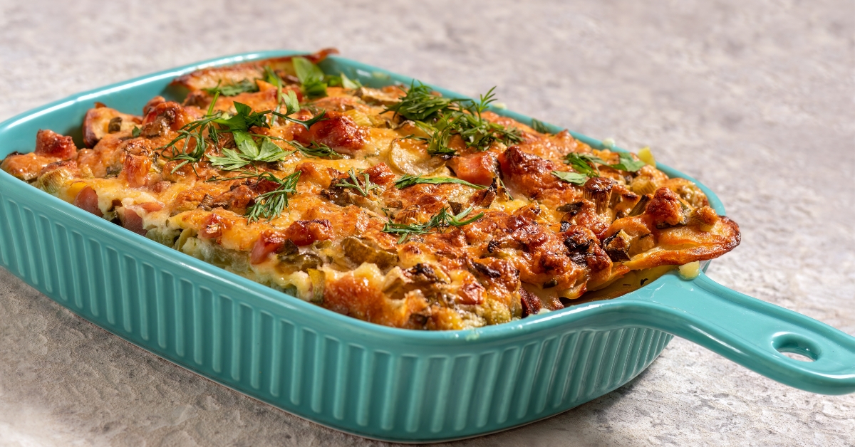 golden brown casserole crust