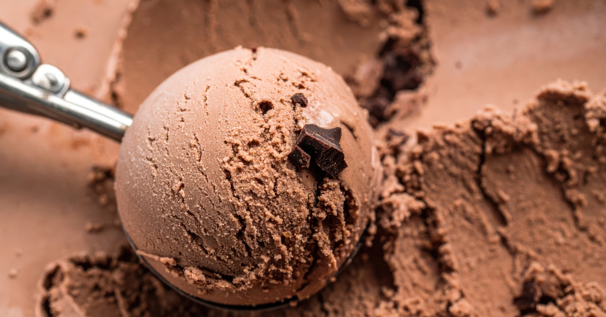 chocolate ice cream scoop