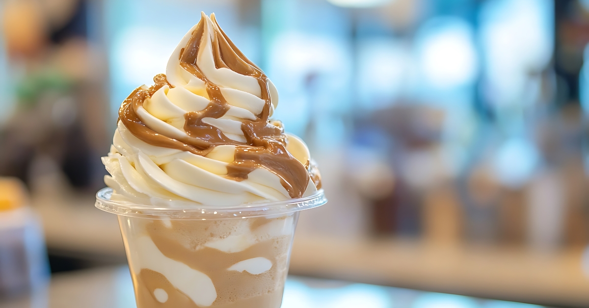 coffee flavor soft serve ice cream