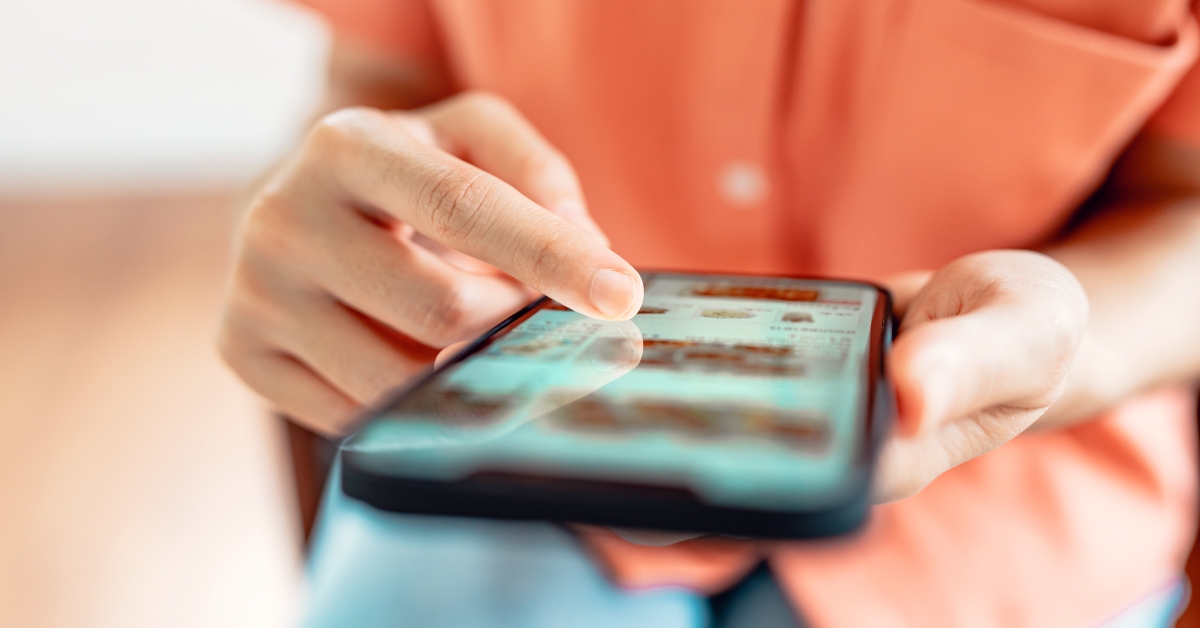 woman browsing online store 