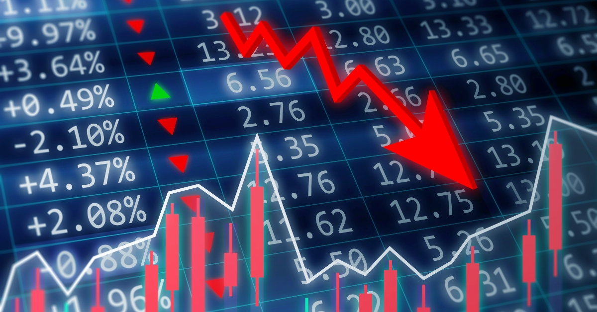 stock market crash concept