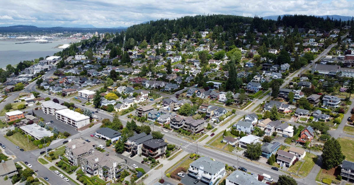 Aerial view of Bellingham