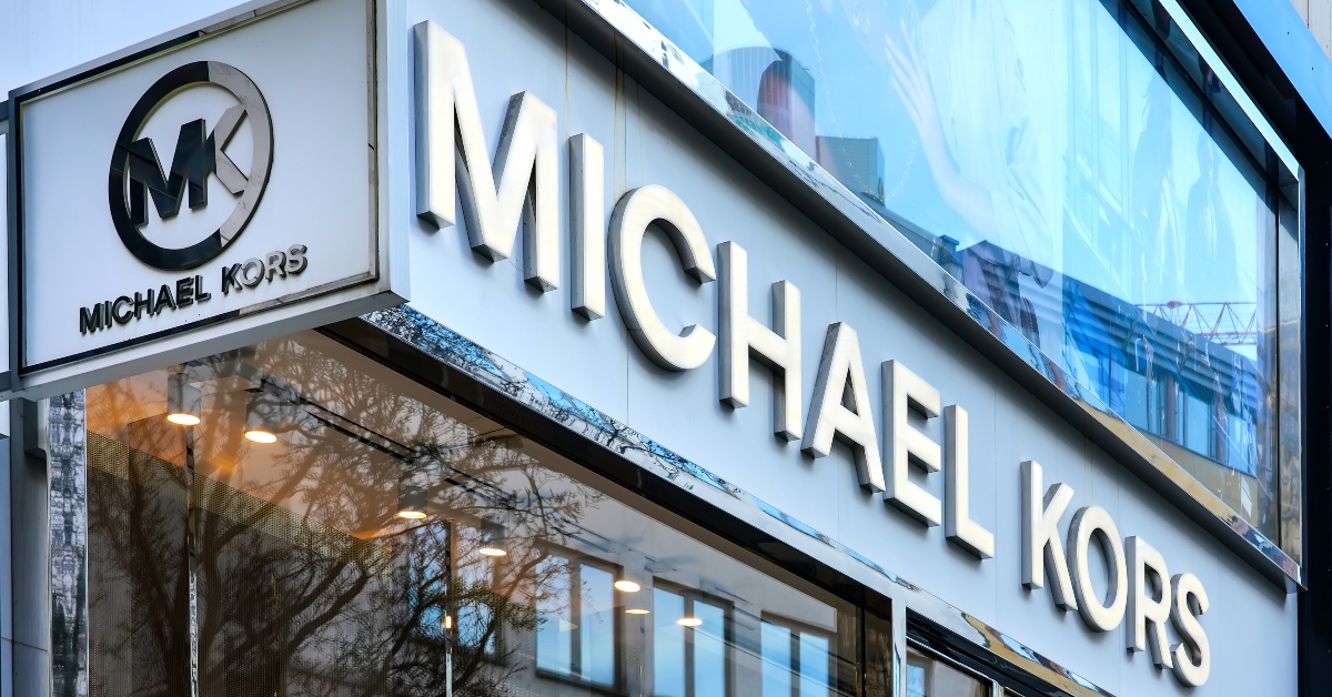 shop window with logo of michael kors