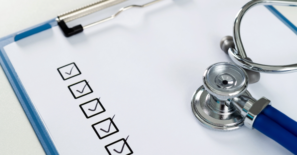 stethoscope on medicine check list 