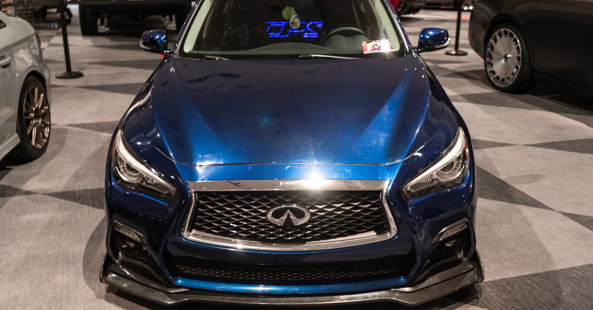 Infiniti Q50 car at New York International Auto Show