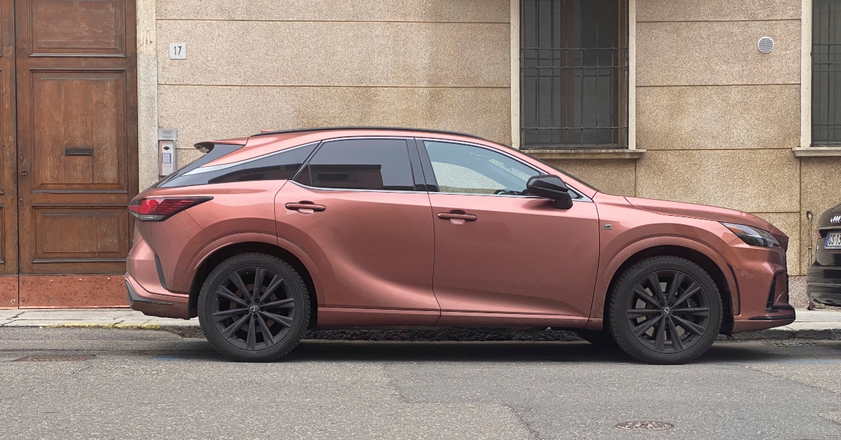 Lexus RX 500h F Sport parked on a street