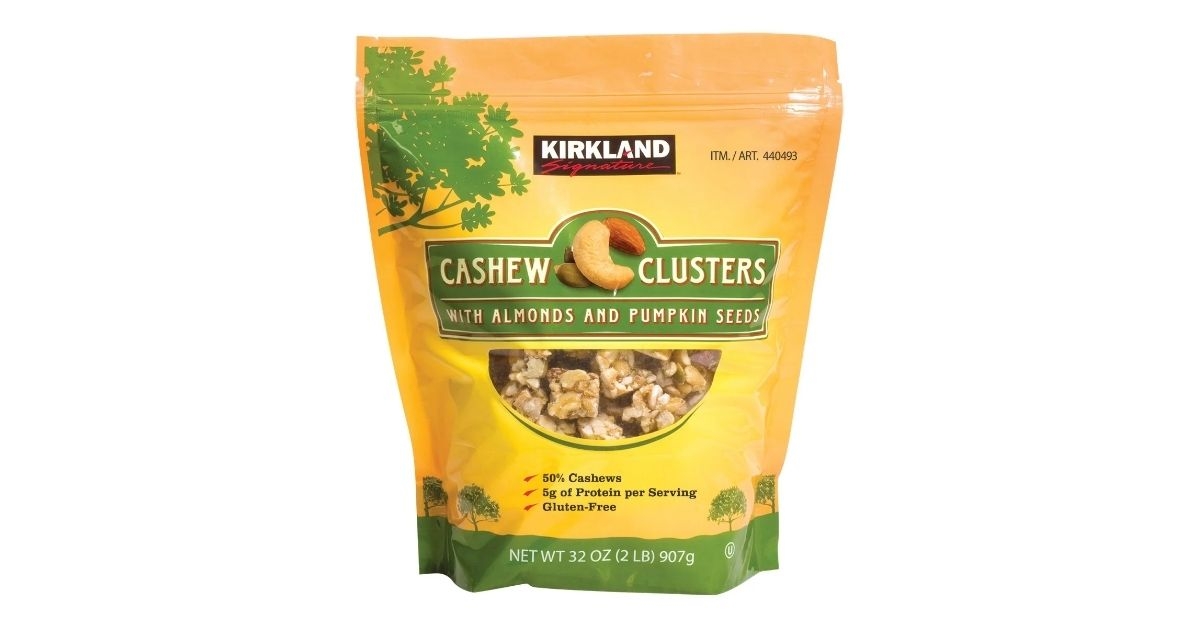 cashew clusters in a pack