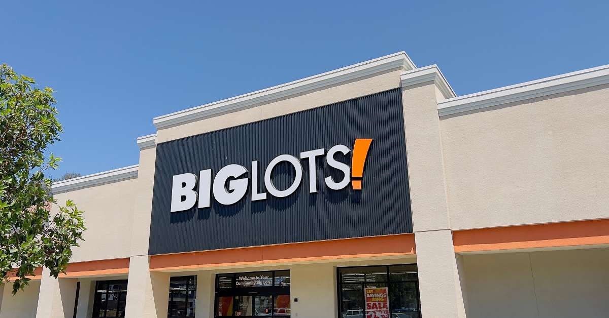 big lots storefront building signage