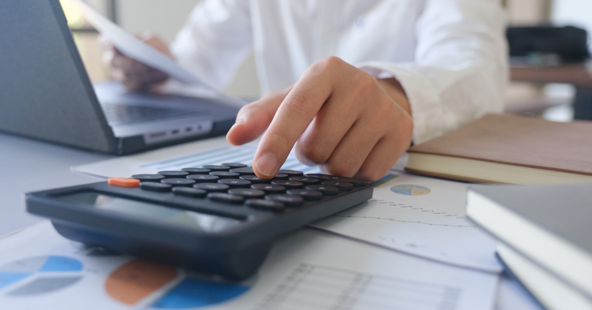 bookkeeper making calculations