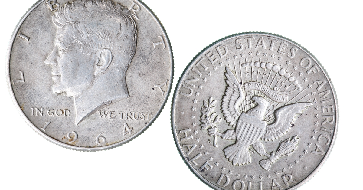 coin with kennedy portrait 