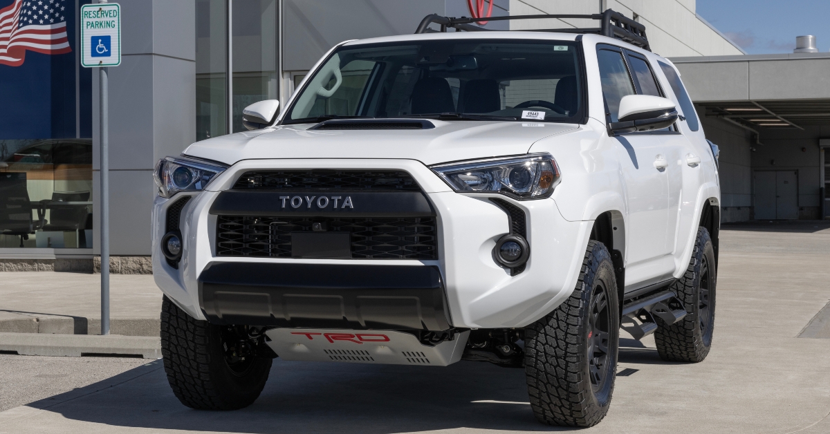 Toyota 4Runner 4X4 TRD Pro display at a dealership